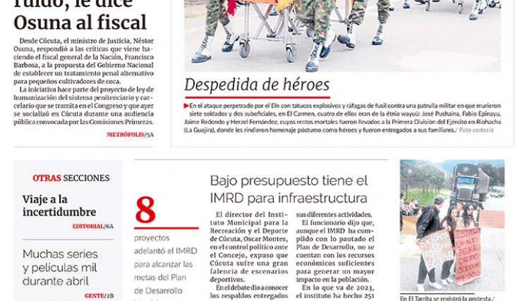 Portada del 1 de abril de 2023