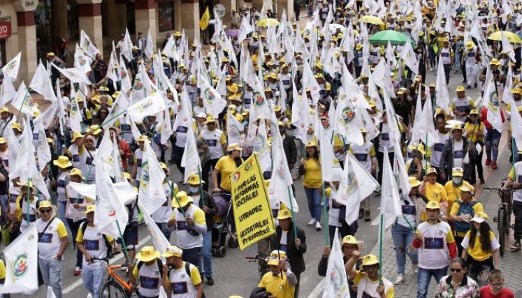Marcha en Bogotá. / Foto: Cortesía de El Tiempo 