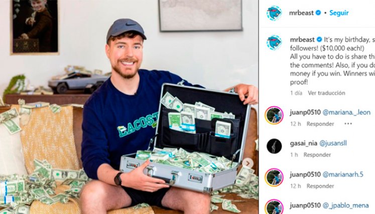Influencer MrBeast 