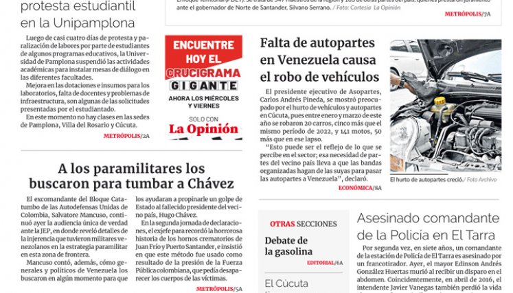Portada del viernes, 12 de mayo de 2023