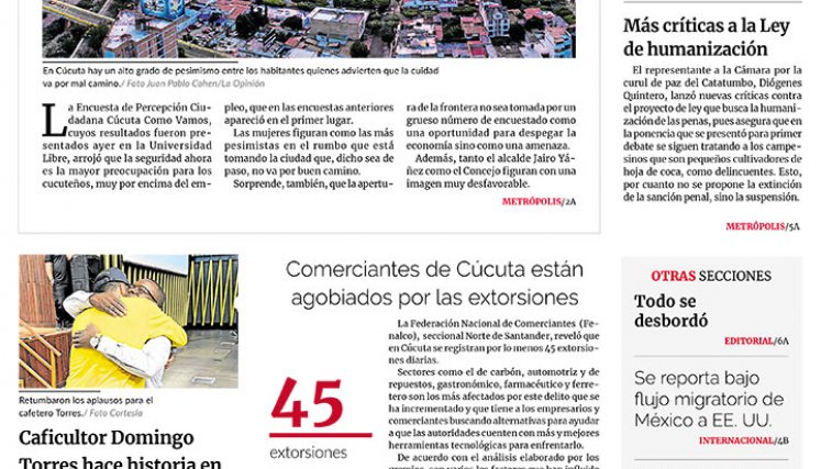Portada del sábado 13 de mayo de 2023
