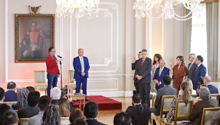 El presidente Gustavo Petro posesionó a los nuevos ministros./Foto Presidencia de la República