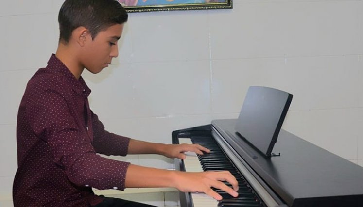 Santiago León Pabón, en la semifinal de piano