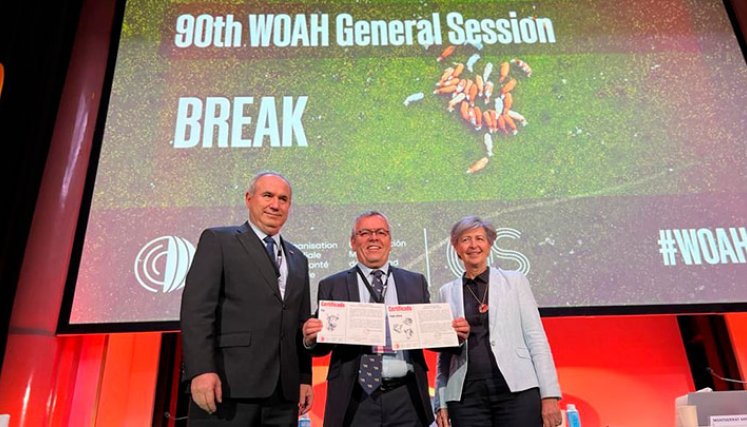 La entrega del documento se hizo en el marco de la 90 Asamblea Mundial de Delegados de la OMSA. / Foto: Cortesía