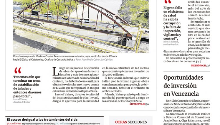 Portada del sábado, 20 de mayo de 2023