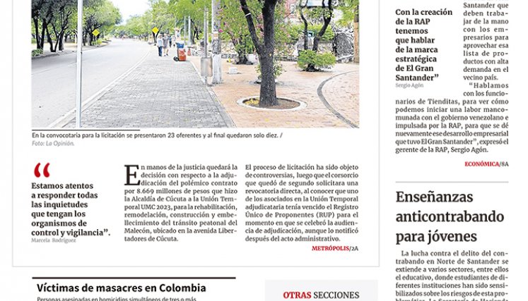 Portada del martes, 23 de mayo de 2023