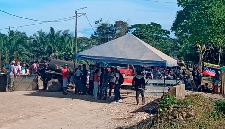 El Eln también estuvo presionando en el cierre de la vía Tibú-Cúcuta