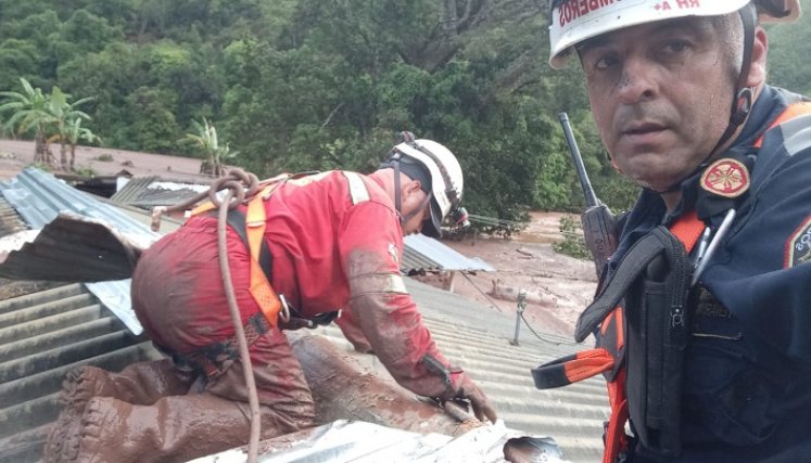 Unas 70 personas fueron evacuadas hasta el puesto de salud del centro poblado para la atención de primeros auxilios./Fotos Cortesía.