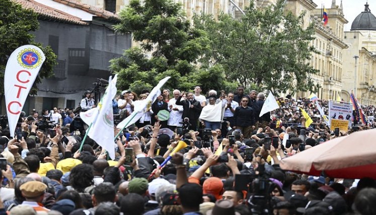 Marchas en Colombia a favor de las reformas de Petro