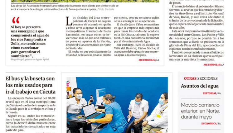Portada impresa La Opinión  del martes 13 de junio de 2023.