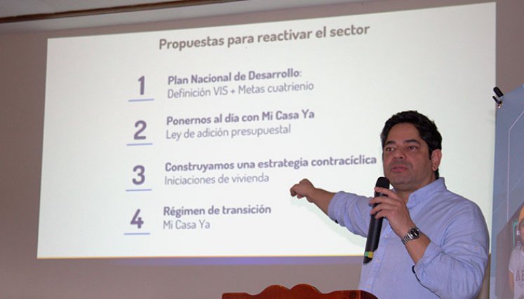 El presidente de Camacol, Guillermo Herrera, visitó Cúcuta para asistir al foro sectorial ‘Construcción de Hábitat 2023’./ Foto Cortesía
