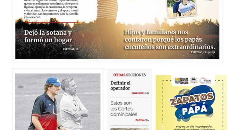 Portada del domingo, 18 de junio de 2023