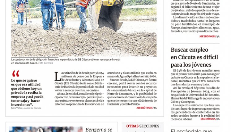 Portada del lunes, 5 de junio de 2023