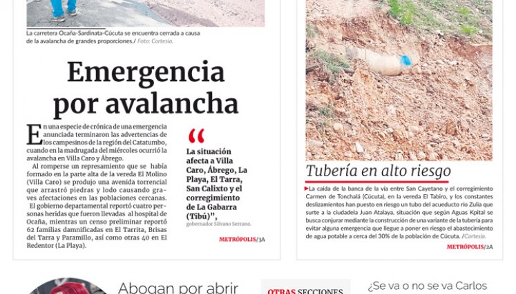 Portada del jueves, 1 de junio de 2023