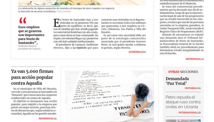 Portada del jueves 29 de junio de 2023