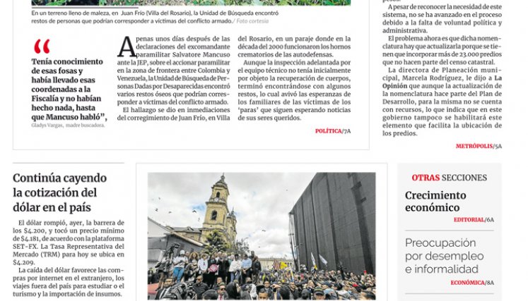 Portada del jueves, 8 de junio de 2023