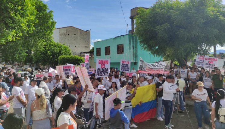 Gremio el calzado en Cúcuta adelanta una protesta pacífica