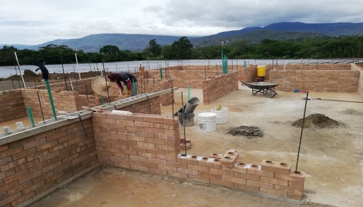 Vivienda con bloques tipo Lego