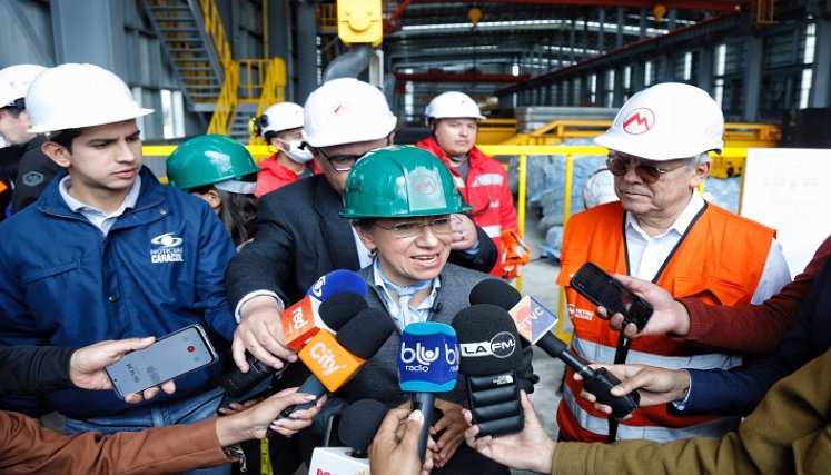 Metro de BogotáLa alcaldesa Claudia López, asistió a la firma del acta de inicio de la construcción del viaducto de la primera línea del metro de Bogotá./ Colprensa - Camila Díaz