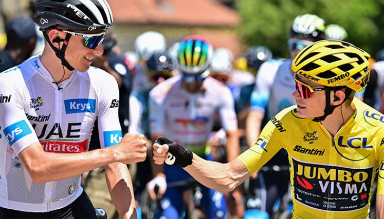 Pogacar y Vingegaard, Tour de Francia 2023. 