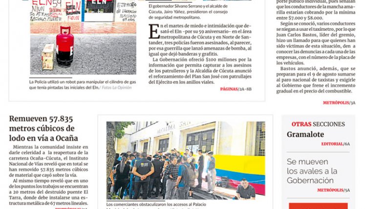 Portada del miércoles 5 de julio de 2023