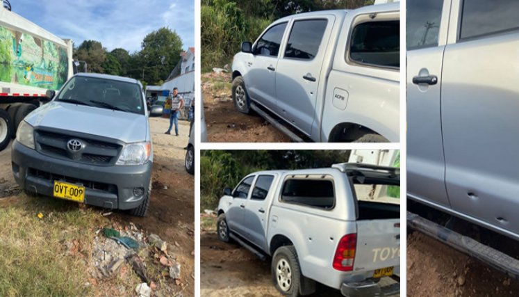 Así quedó la camioneta