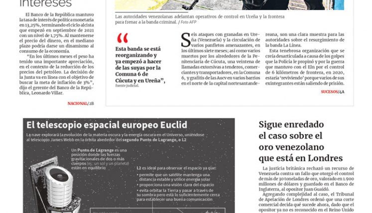 Portada del domingo 2 de julio de 2023