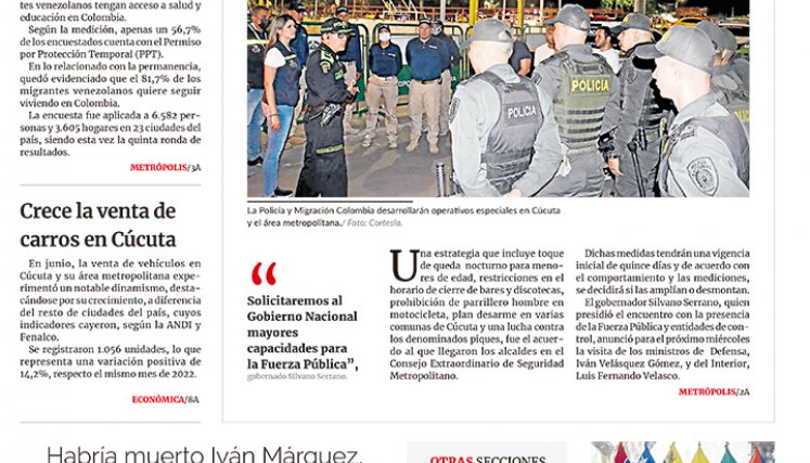 Portada del 7 de julio de 2023