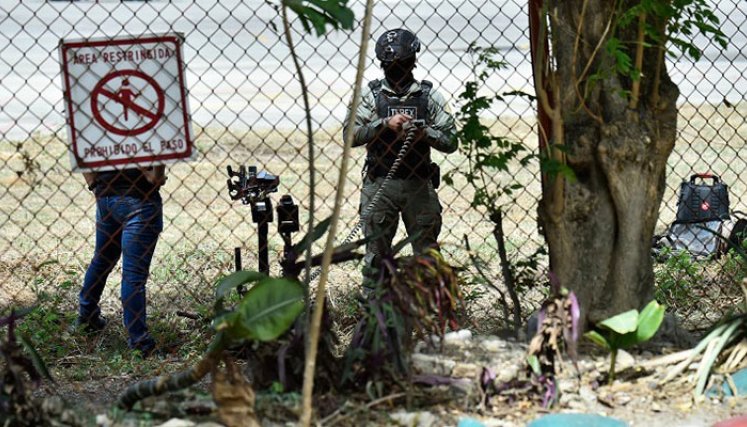 Atentado aeropuerto Camilo Daza. Foto: AFP