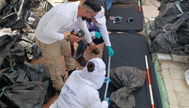Desde el lunes se llevan a cabo las labores de identificación en el camposanto./Foto cortesía
