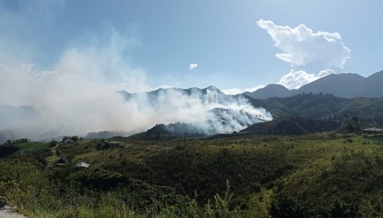 Encendidas se encuentran las alarmas por los incendios forestales en la provincia de Ocaña. /Foto: Cortesía.