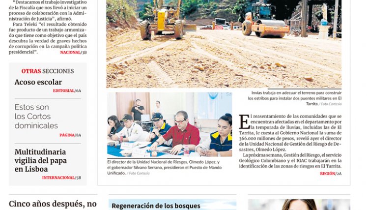 Portada impresa La Opinión del domingo 6 de agosto de 2023