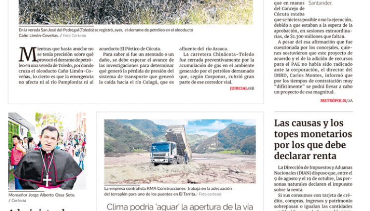 Portada del día sábado 19 de agosto de 2023