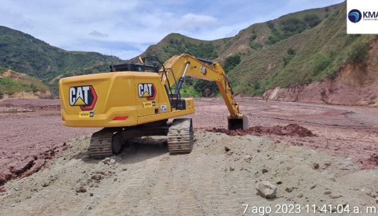 Estabilización del terraplén en El Tarrita/Foto cortesía