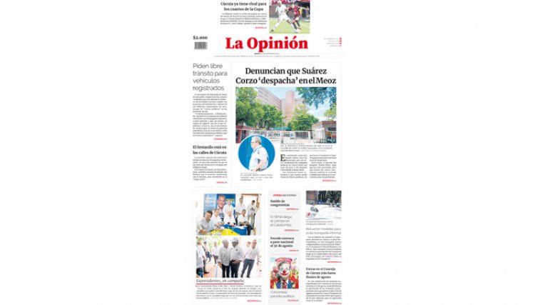 Portada del jueves, 24 de agosto de 2023