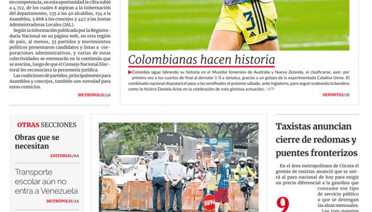 Portada del miércoles, 9 de agosto de 2023