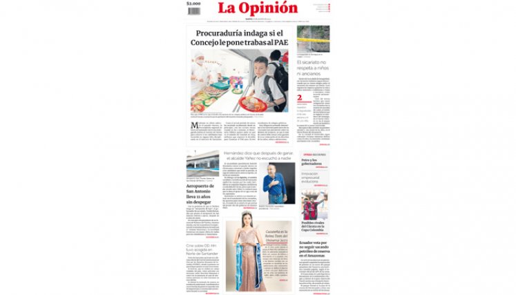 Portada del martes 22 de agosto de 2023