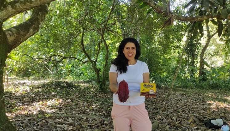 Las mujeres emprendedoras mostraron sus productos a base de cacao./ Cortesía.