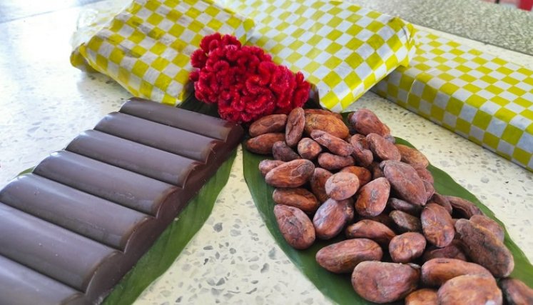 Las mujeres emprendedoras mostraron sus productos a base de cacao./ Cortesía.