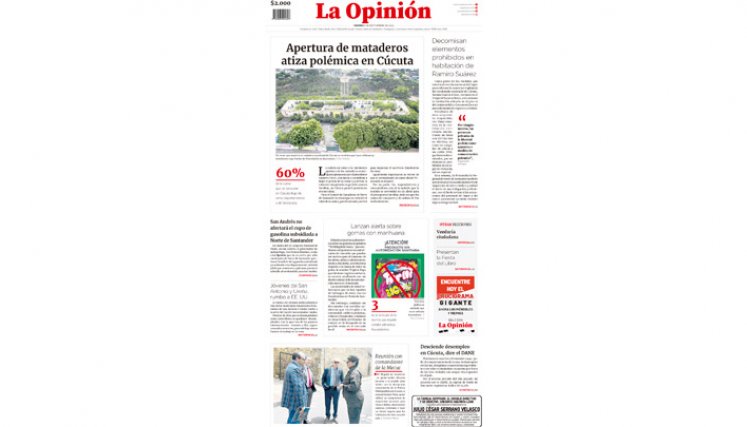 Portada de La Opinión del 1 de septiembre de 2023