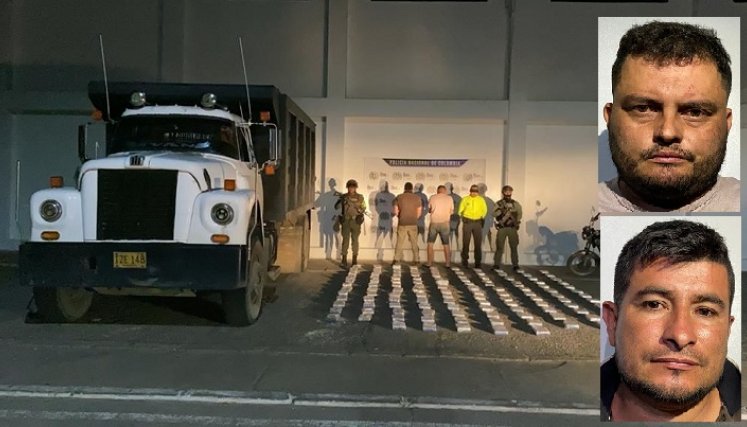 Capturados cuando transportaban 125 kilos de cocaína 
