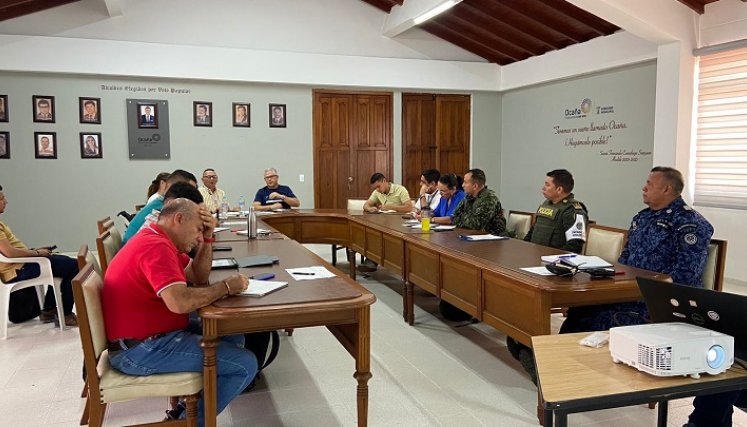 En Ocaña se desarrollan las Mesas técnicas de seguridad con miras a las próximas elecciones./ Foto: Cortesía