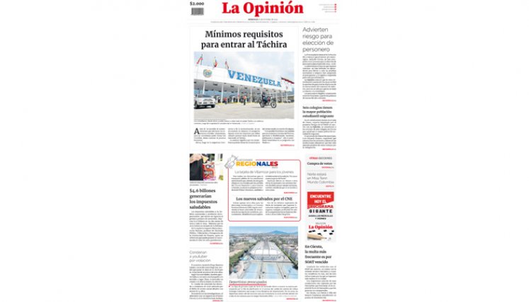 Portada del miércoles, 25 de octubre de 2023