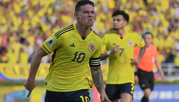 James Rodríguez, selección Colombia 2023. 