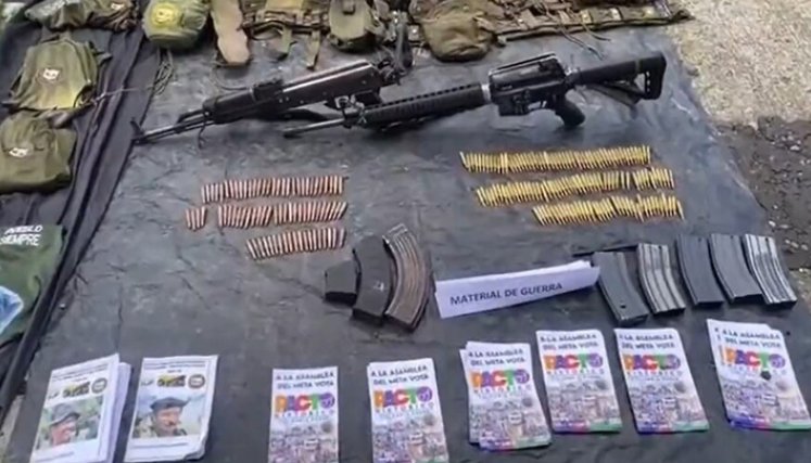 Incautan propaganda política del Pacto Gistórico en armamento de disidencias