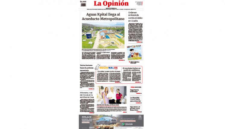 Portada del sábado, 7 de octubre 2023