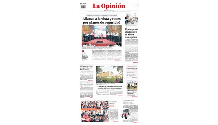 Portada del jueves 19 de octubre de 2023