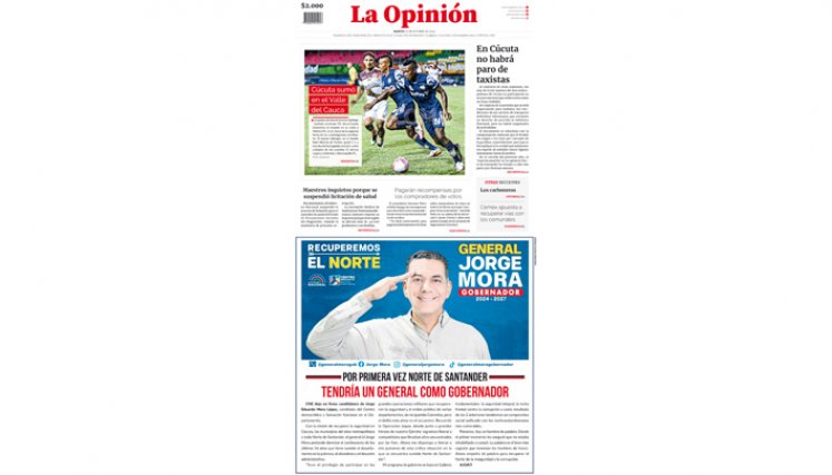 Portada del martes, 24 de octubre de 2023