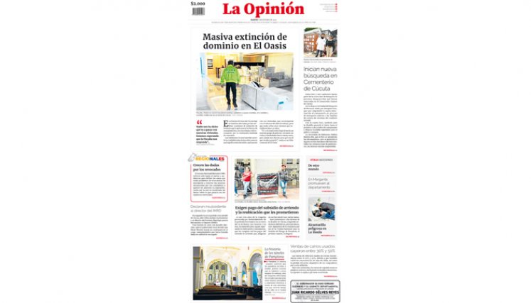 Portada del lunes, 3 de octubre 2023