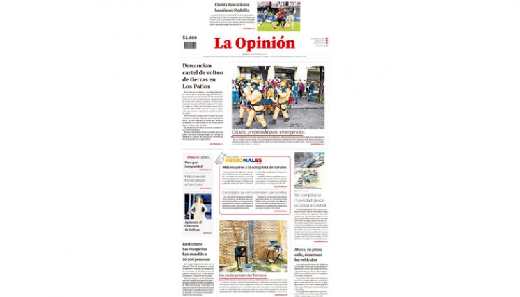 Portada del jueves, 5 de octubre 2023